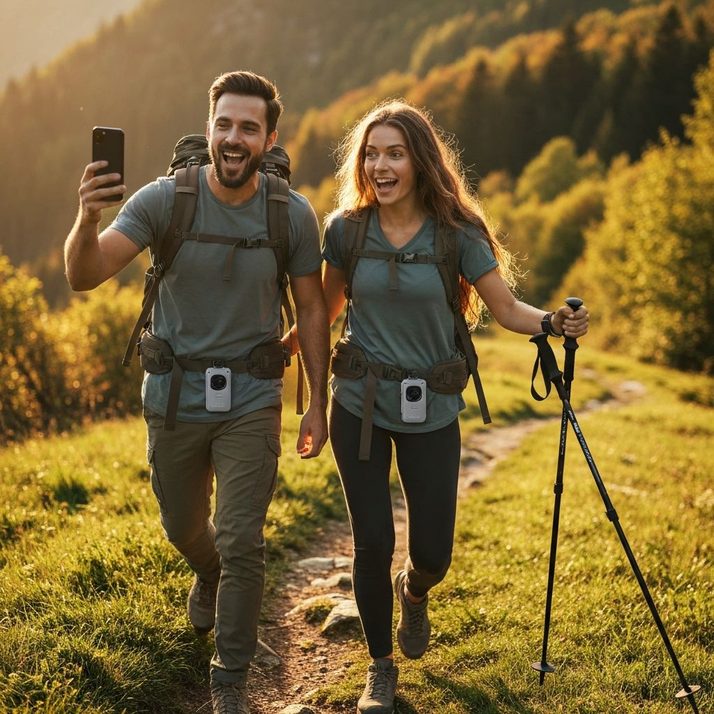 Biiper Duo Pack - person outdoors with Biiper device